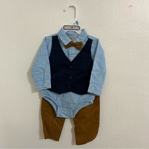 NWOT  Dapper Dude Baby Boy 2 Piece Outfit Size 6/9 Months